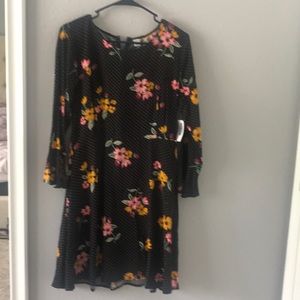 Old navy black floral dress